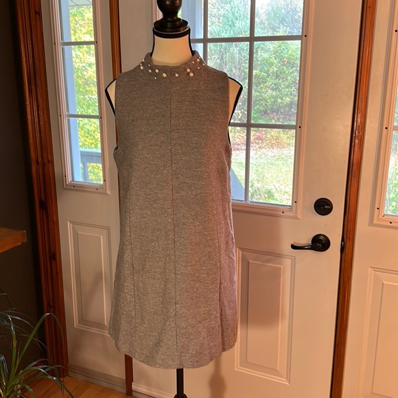 Zara Mock Neck Wool Dress - Picture 1 of 8